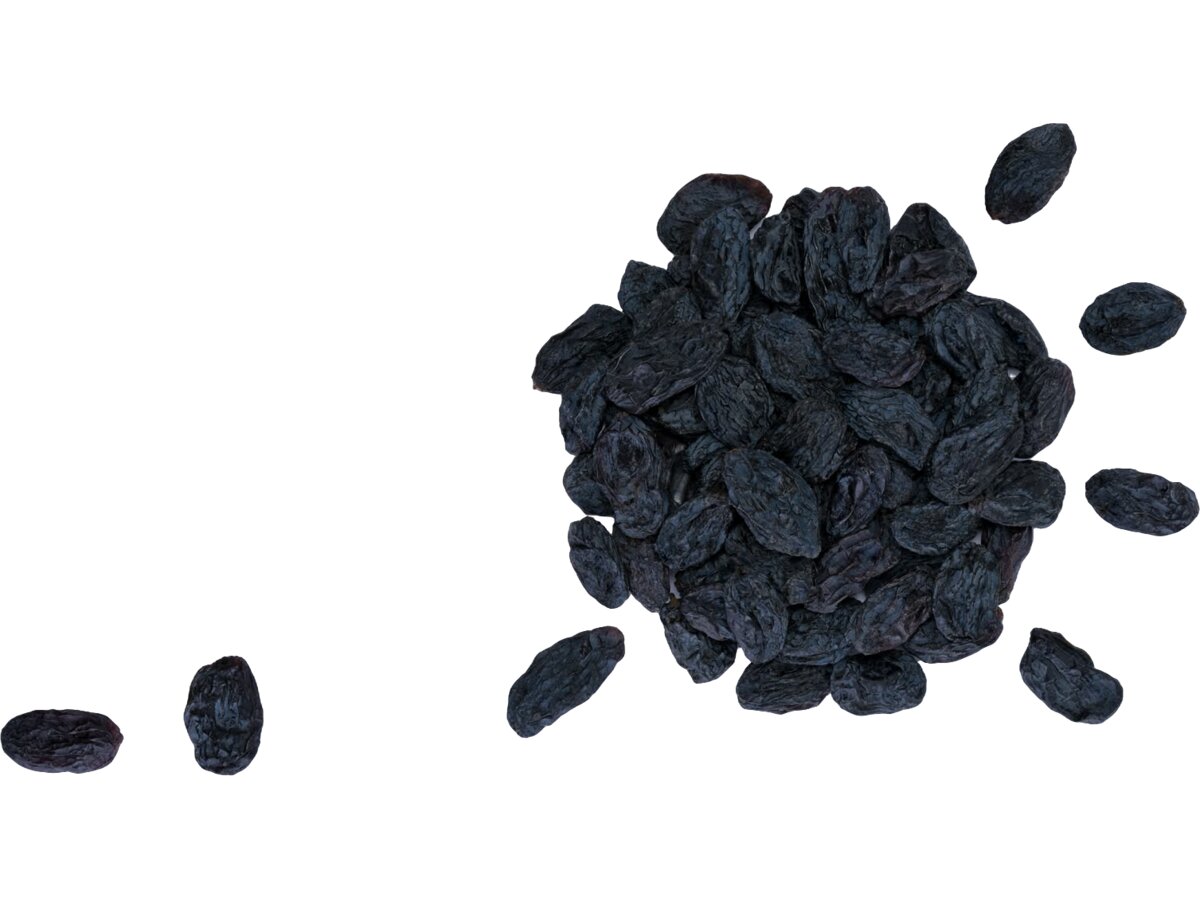 Schwarze Rosinen G-1, Premiumqualität, für Weiterverarbeitung